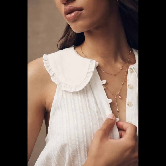 Pilcro for Anthrolpologie Keira Peter Pan Collar Swing Blouse NWT - Picture 11 of 12